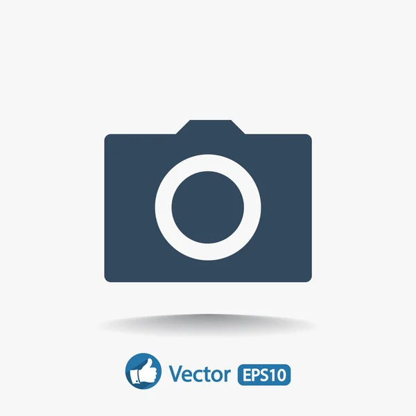 Platte pictogram van de camera — Stockvector