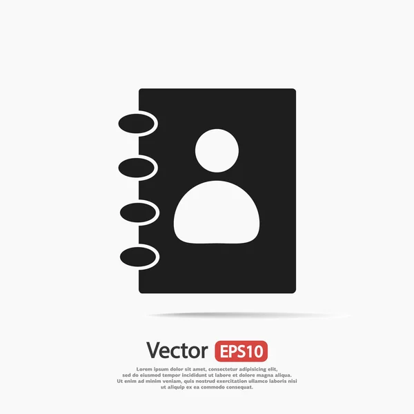 Libro de contactos icono — Vector de stock