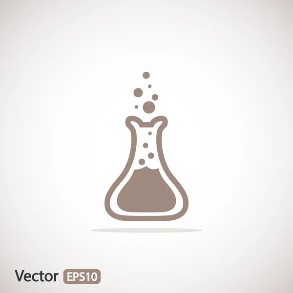 Icône en verre de laboratoire — Image vectorielle