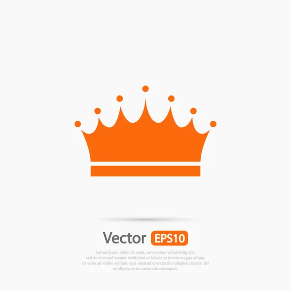 Crown  icon, Flat design style — Stock Vector