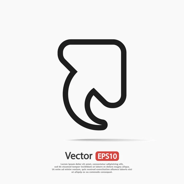 Icono flecha arriba — Vector de stock