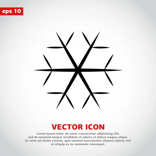 Hópehely lapos ikon — Stock Vector