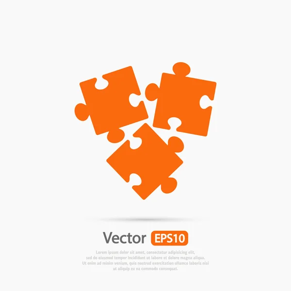 Puzzle piece icon — Stock Vector