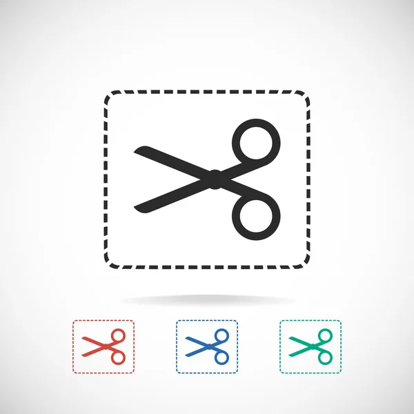 Scissors flat icon — Stock Vector