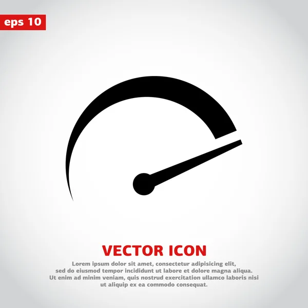 Ilustración del icono del tacómetro — Vector de stock