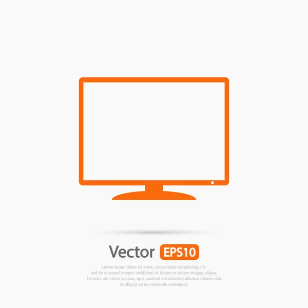 Monitor pictogram ontwerp — Stockvector