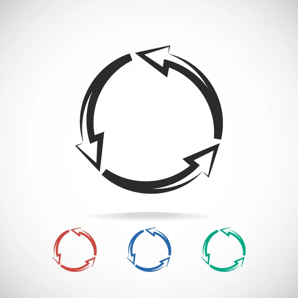 Flecha circular icono — Vector de stock