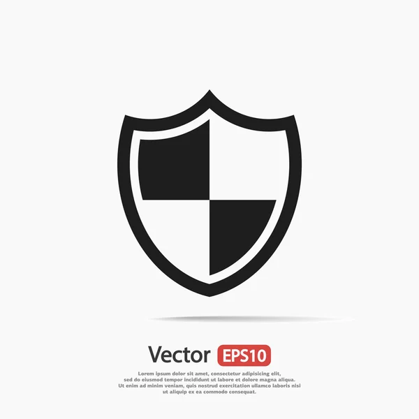 Shield icon,  Flat design style — Stock Vector