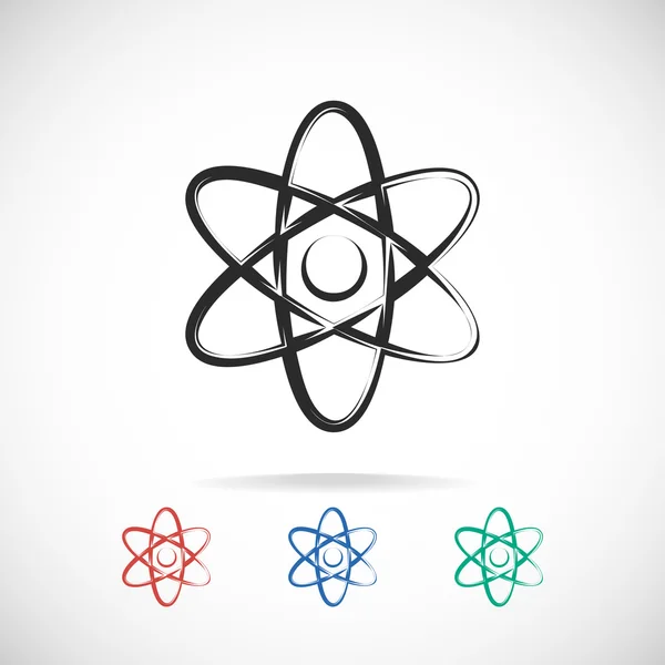 Atom icon. flat design — Stock Vector