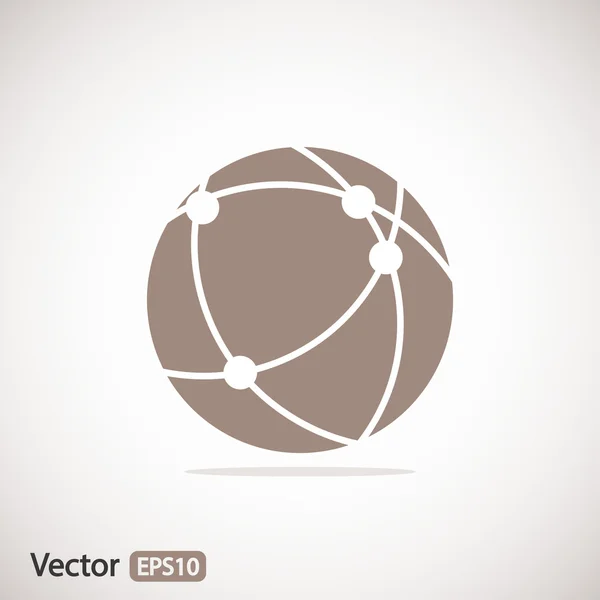 Icono de tecnología global o red social — Vector de stock