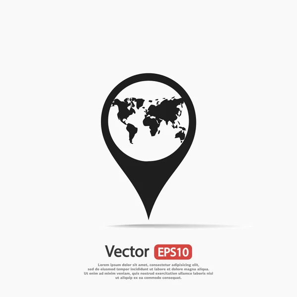 Icono de marca, puntero — Vector de stock