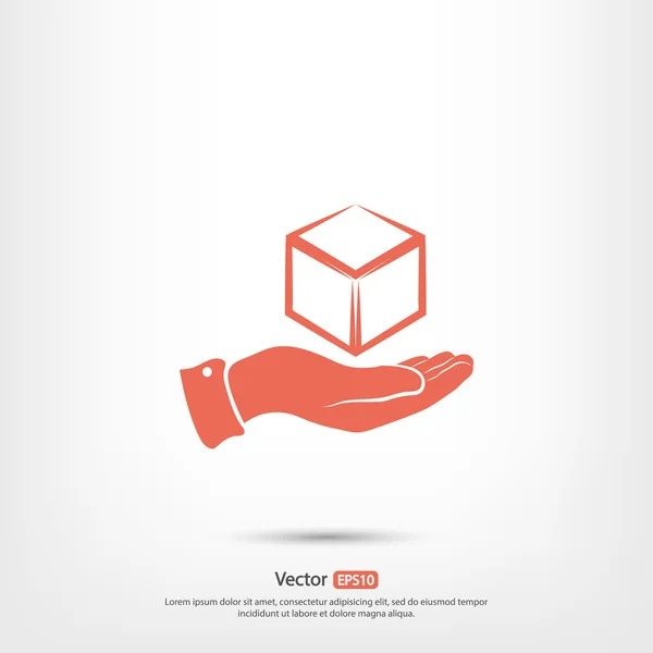 Icono de diseño del logotipo del cubo 3d — Archivo Imágenes Vectoriales