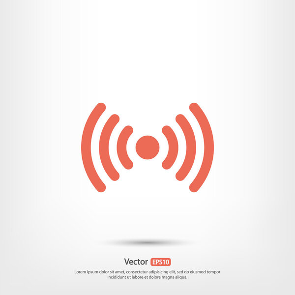 Wireless Icon, Flat design style
