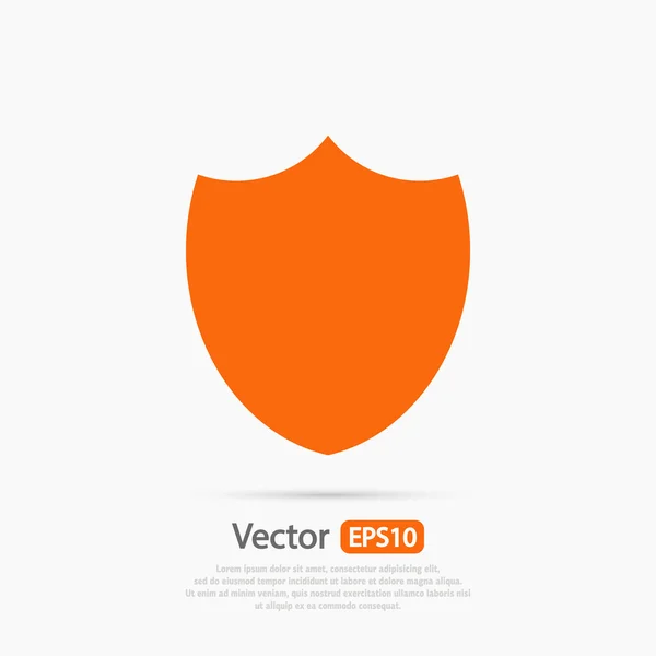 Icono de escudo, Estilo de diseño plano — Vector de stock