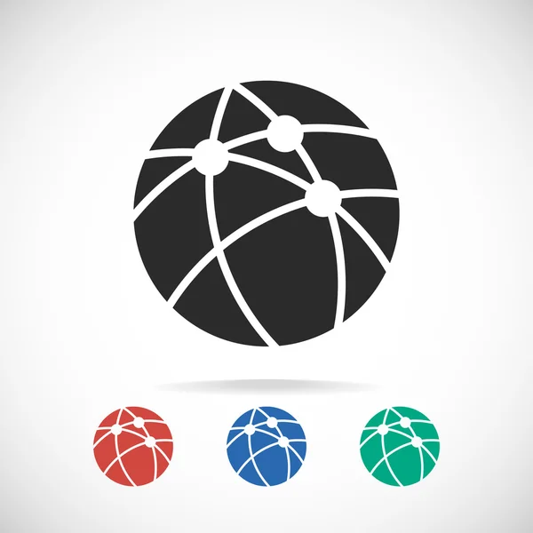 Global technology or social network  icon — Stockový vektor