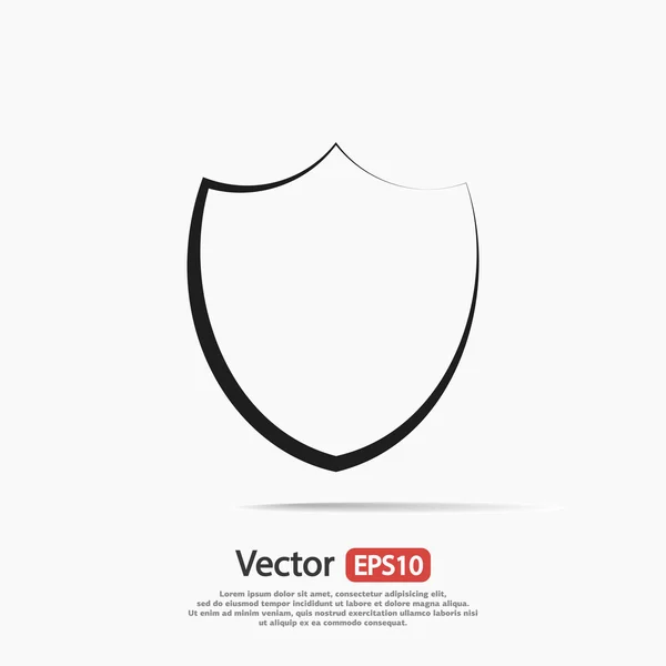 Icono de escudo, Estilo de diseño plano — Vector de stock