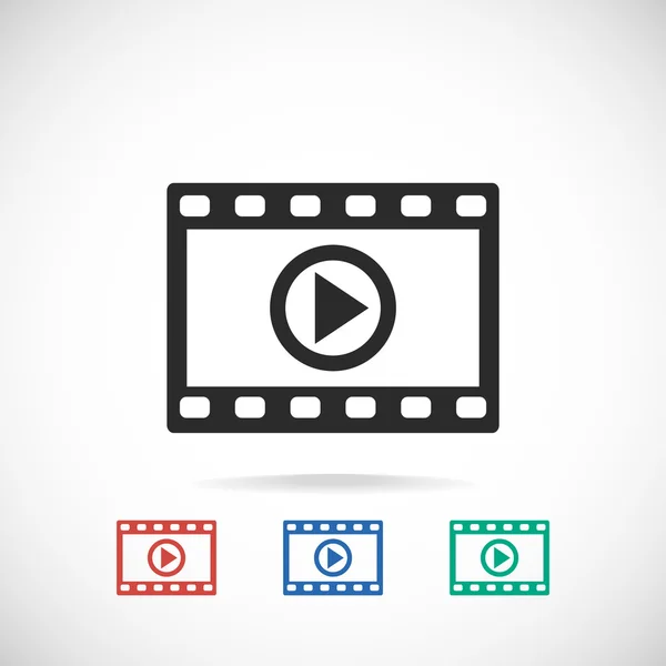 Εικονίδιο '' βίντεο '', επίπεδη σχεδίαση — Διανυσματικό Αρχείο