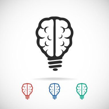 Beyin simge düz tasarım stil