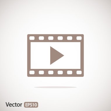 video simgesi, düz tasarım