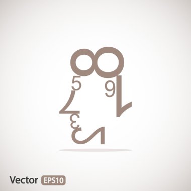 Verileri şekiller insan yüzü.