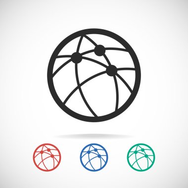 Küresel teknoloji ya da sosyal ağ simgesini