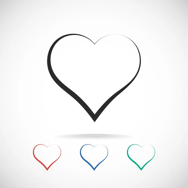 Heart Icon flat design — Stock Vector