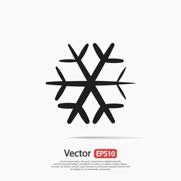 Snowflake flat icon — Stock Vector