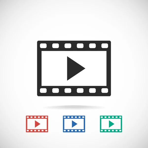 Video icon, flat design — Stock Vector