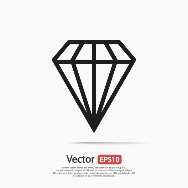 Romb (diamant), platt design — Stock vektor