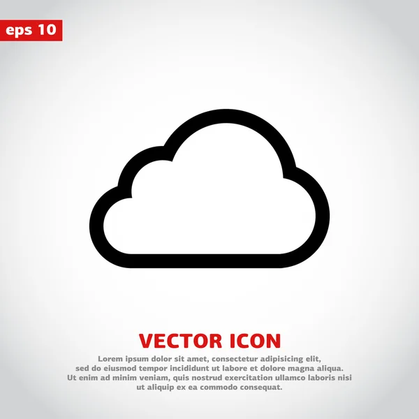 Nube Icono de diseño — Archivo Imágenes Vectoriales