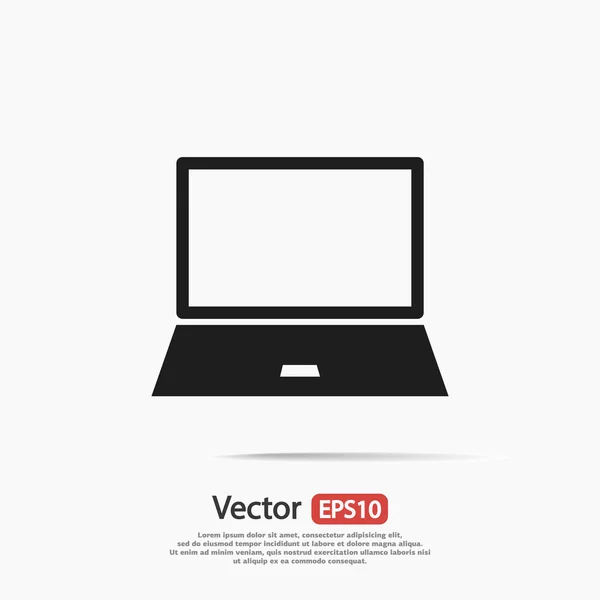 Conception icône ordinateur portable — Image vectorielle