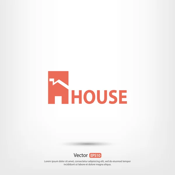 Flat House icon. — Stock Vector