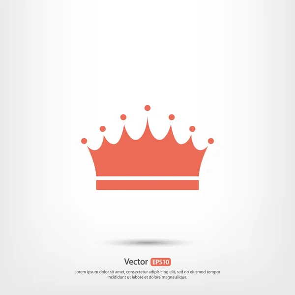 Crown  icon, Flat design style — Stock Vector