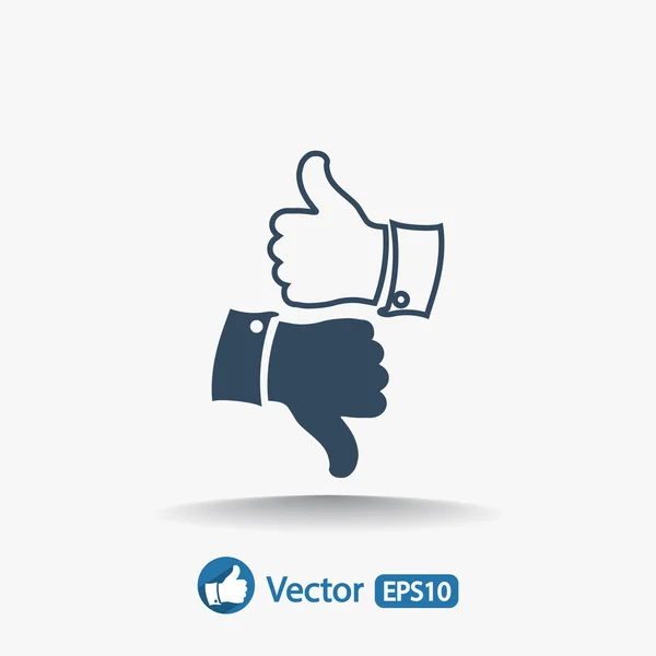 Thumb up and down icons — Stock Vector