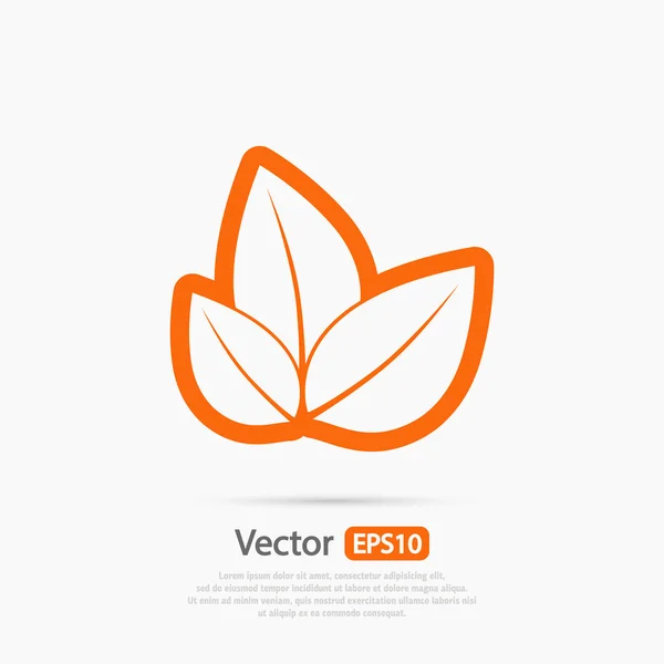 Icono hojas de árbol — Vector de stock