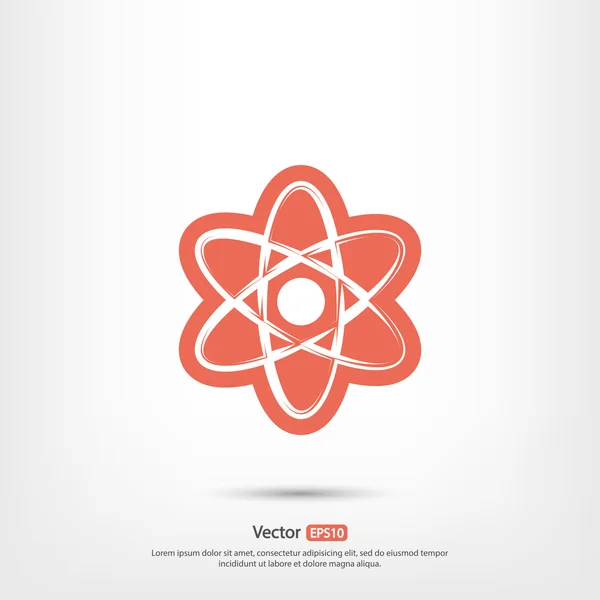 Atom icon. flat design — Stock Vector