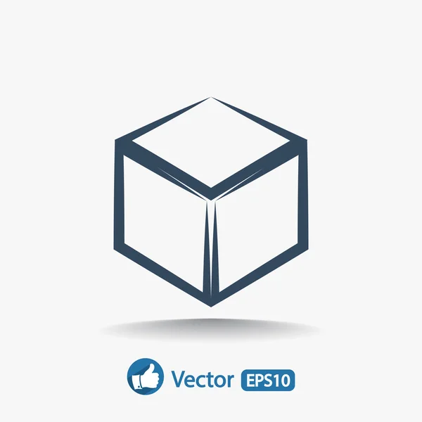 Ícone de design de logotipo cubo 3d — Vetor de Stock