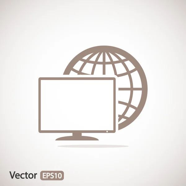 Monitor ikon tervezés — Stock Vector