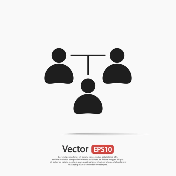 Verbindingspictogram, platte ontwerp — Stockvector