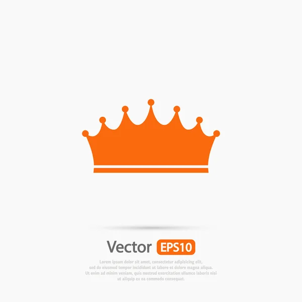 Crown  icon, Flat design style — Stock Vector