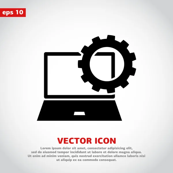 Diseño de icono de ordenador portátil — Vector de stock