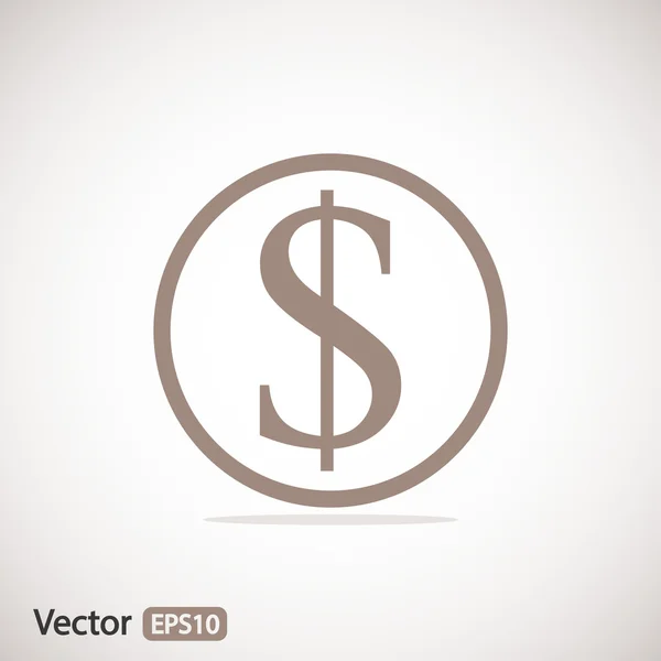 Pengar ikon, platt designerstil — Stock vektor