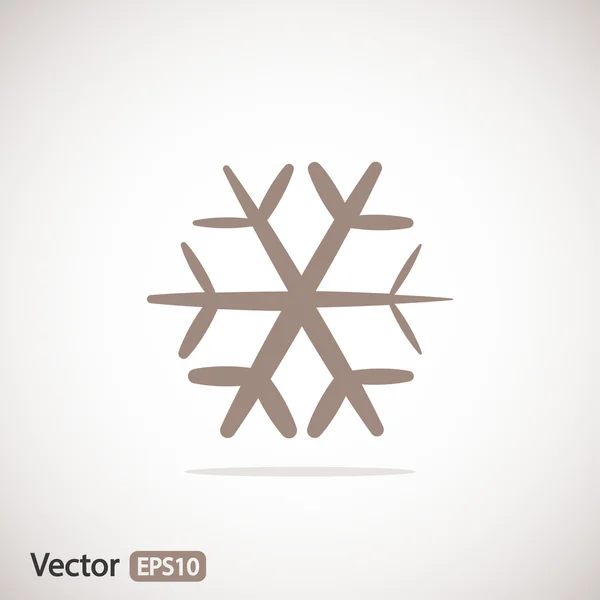 Copo de nieve icono plano — Vector de stock