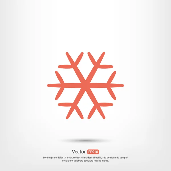 Snowflake flat icon — Stock Vector