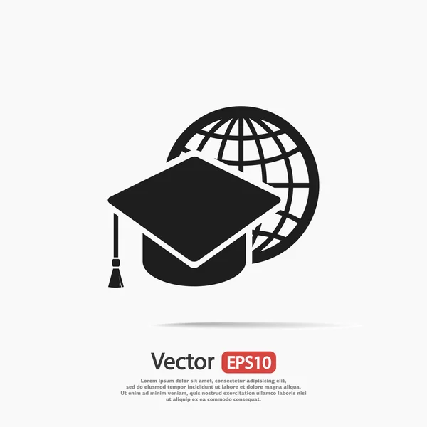 Érettségi sapka ikonja — Stock Vector