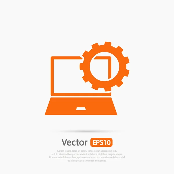 Desain ikon laptop - Stok Vektor