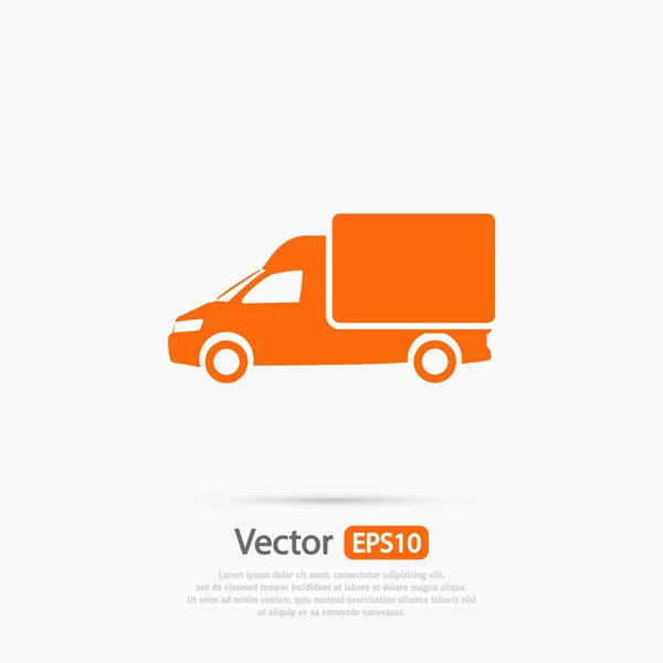 Truck flat icon — Stock Vector