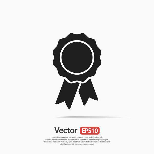 Badge with ribbons icon