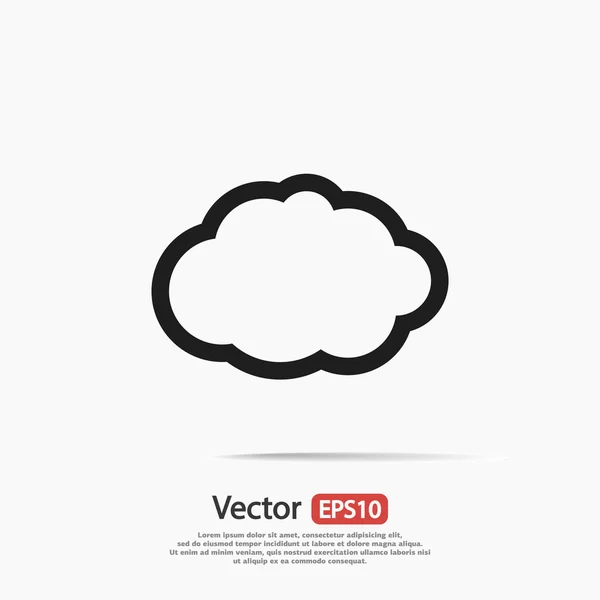 Nube Icono de diseño — Vector de stock