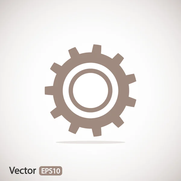Gear icon. Flat design style — Stock Vector